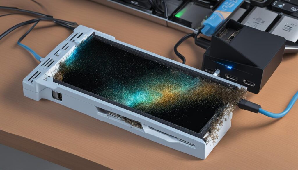 zanieczyszczenie portów USB