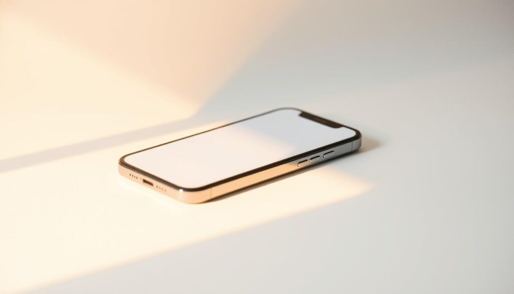 A modern, sleek iPhone 11 device resting on a minimalist, white surface, illuminated by warm, natural lighting from the side. The phone's screen displays a clean, uncluttered interface, conveying the device's continued software support and security updates. The background is a simple, gradient-based design, emphasizing the phone's timeless aesthetic and the longevity of its technical capabilities. The overall composition suggests the enduring value and lasting performance of the iPhone 11, even as newer models are released.