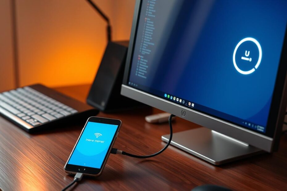 Jak połączyć internet z telefonu do komputera