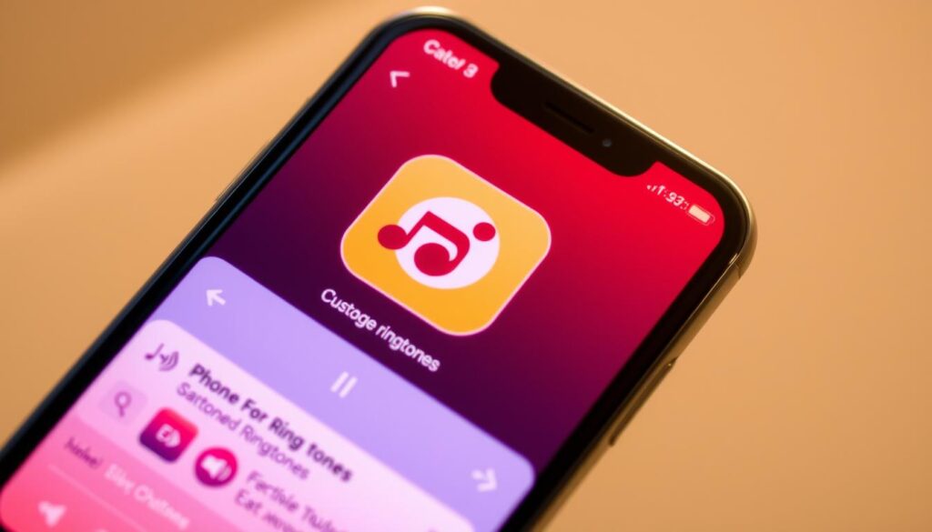 A vibrant iPhone screen displaying the GarageBand app, its interface showcasing various audio editing tools and options. The app's logo prominently featured, suggesting its purpose for creating custom ringtones. The screen is illuminated by warm, natural lighting, creating a pleasant, inviting atmosphere. The overall composition is clean, well-balanced, and focuses the viewer's attention on the app's functionality and potential for crafting personalized iPhone ringtones. A vibrant iPhone screen displaying the GarageBand app, its interface showcasing various audio editing tools and options. The app's logo prominently featured, suggesting its purpose for creating custom ringtones. The screen is illuminated by warm, natural lighting, creating a pleasant, inviting atmosphere. The overall composition is clean, well-balanced, and focuses the viewer's attention on the app's functionality and potential for crafting personalized iPhone ringtones.