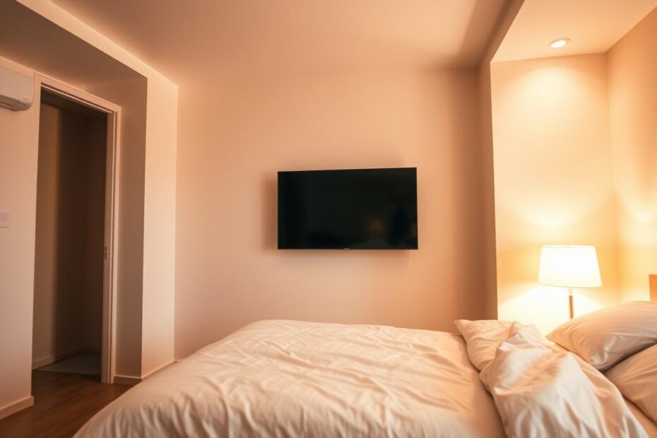 Na jakiej wysokości telewizor w sypialni